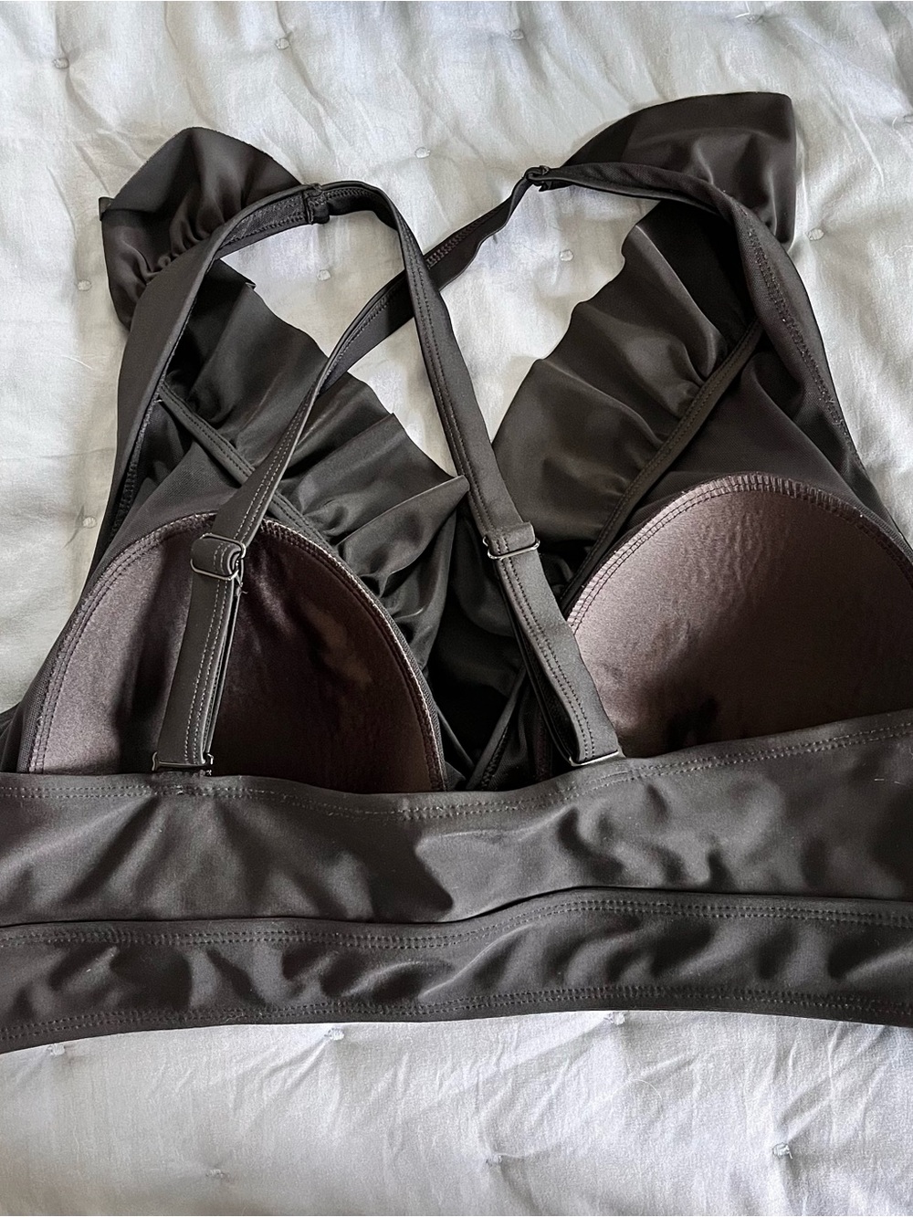 Torrid Wireless Ruffle Triangle Bikini Top - Picture 3 of 4